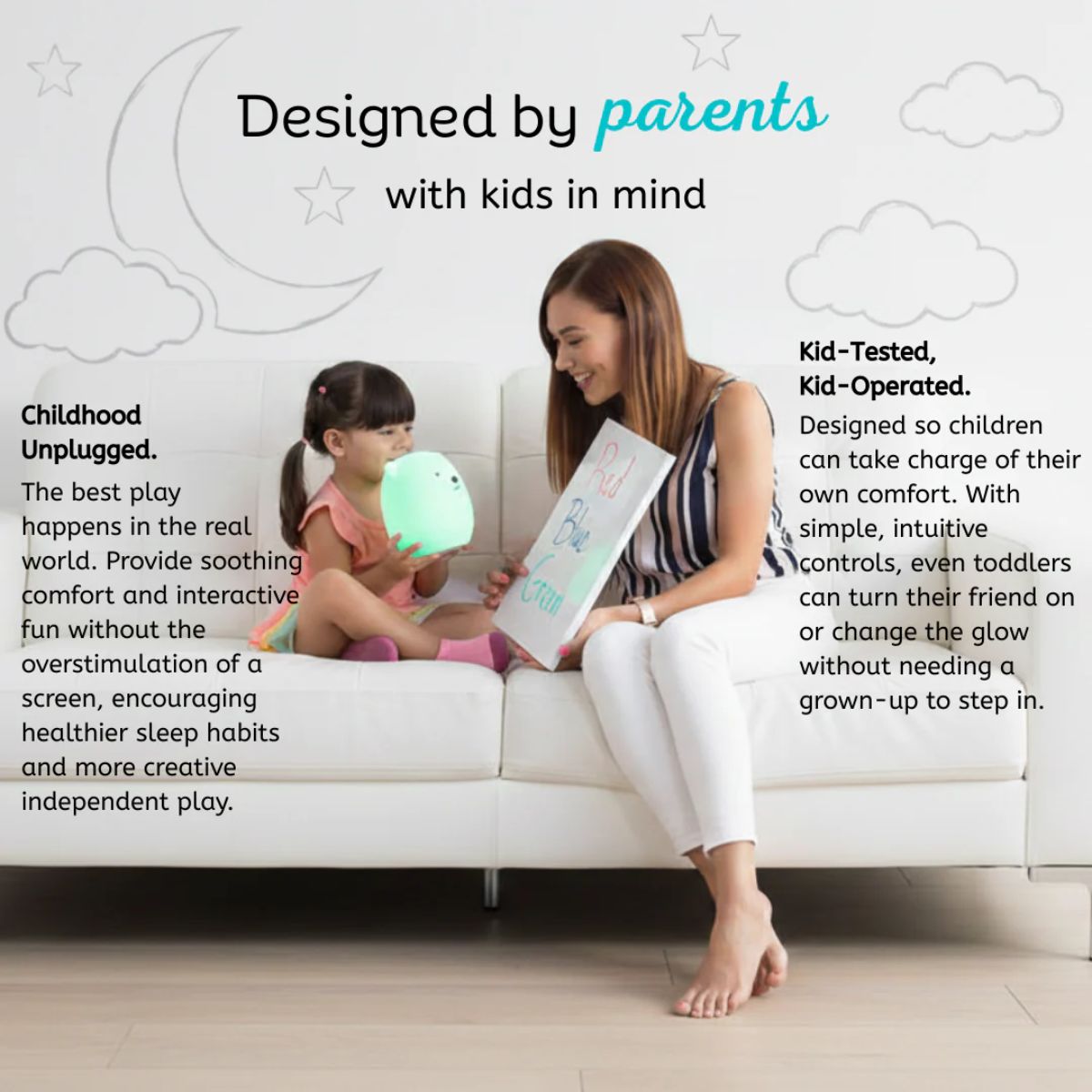 LumieWorld LumiPets LED Night Light with Remote Control - Unicorn on Luna Baby Store Miami