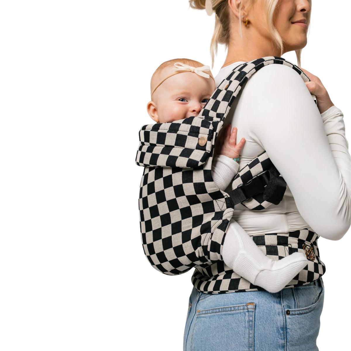 Mabē Monarch Baby Carrier – Ebony Check