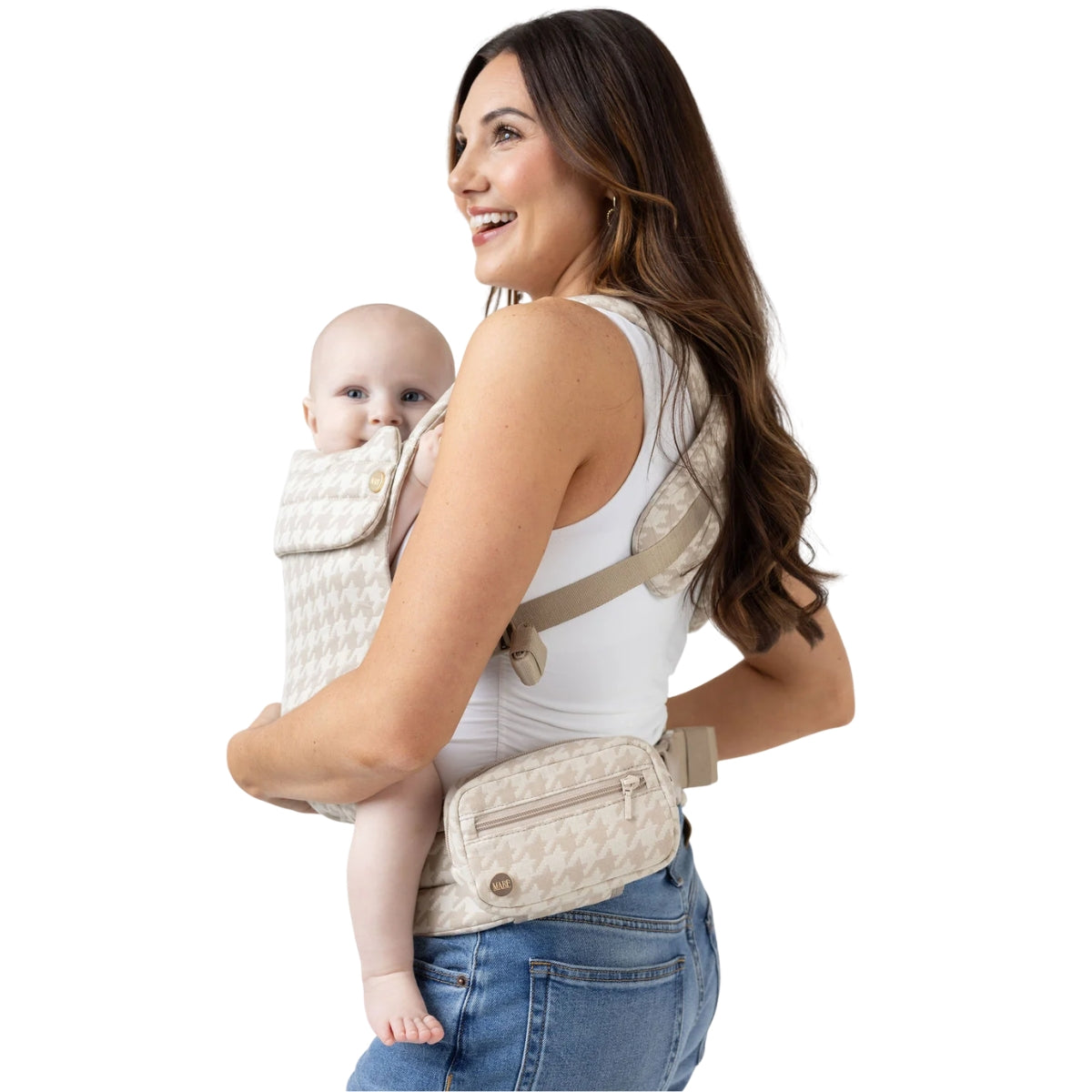 Mabē Monarch Baby Carrier – Houndstooth on Luna Baby Store Miami