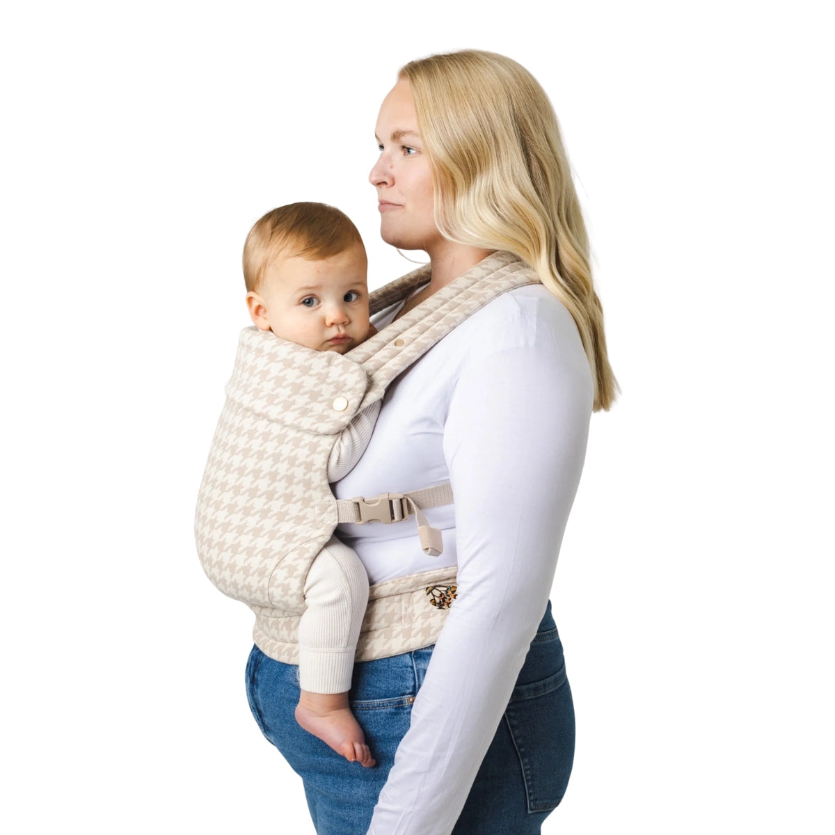 Mabē Monarch Baby Carrier – Houndstooth on Luna Baby Store Miami