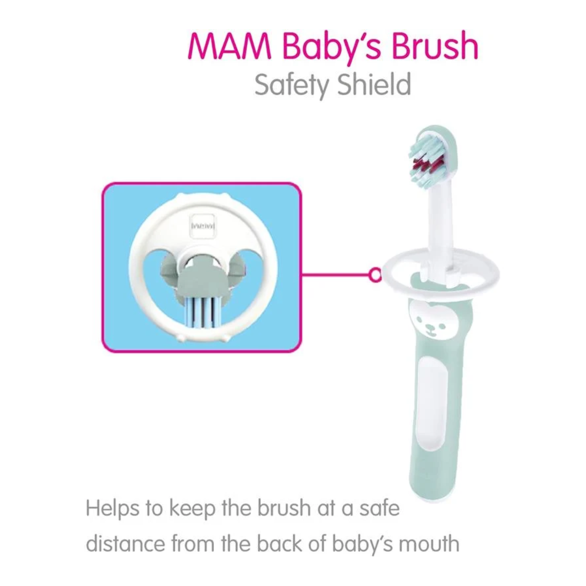 Mam Baby Toothbrushes 6M+,2Pk - Blue on Luna Baby Store Miami