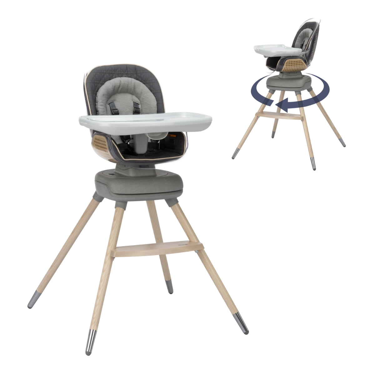 Maxi-Cosi Kiskadee 360 Rotating High Chair Onyx Heritage on Luna Baby Store Miami