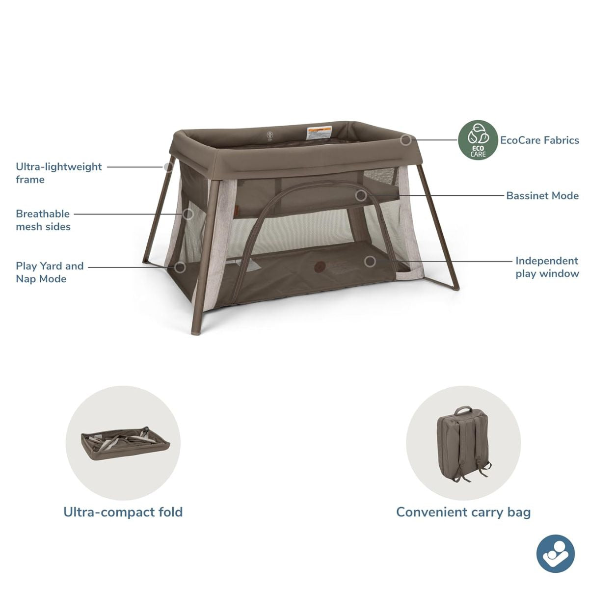 Maxi-Cosi Calao Travel Play Yard - Truffle on Luna Baby Store Miami