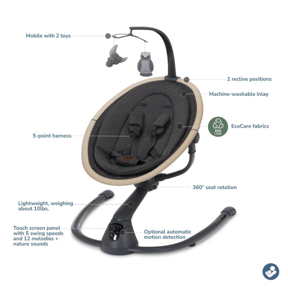 Maxi Cosi Cassia Swing - Classic Truffle - EcoCare