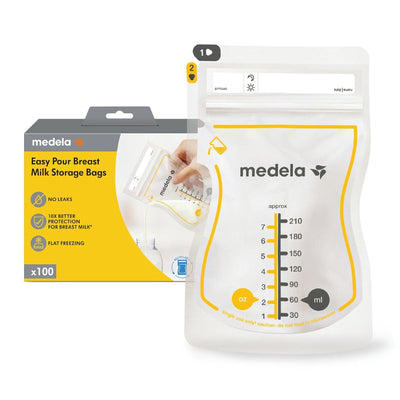 Medela Easy Pour Breast Milk Storage Bags - 100 Count/7oz