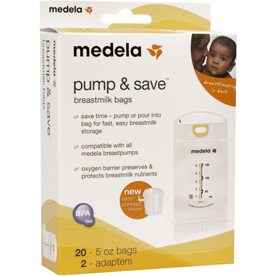 Medela Pump & Save Breast Milk Storage Bags - 20 count pack