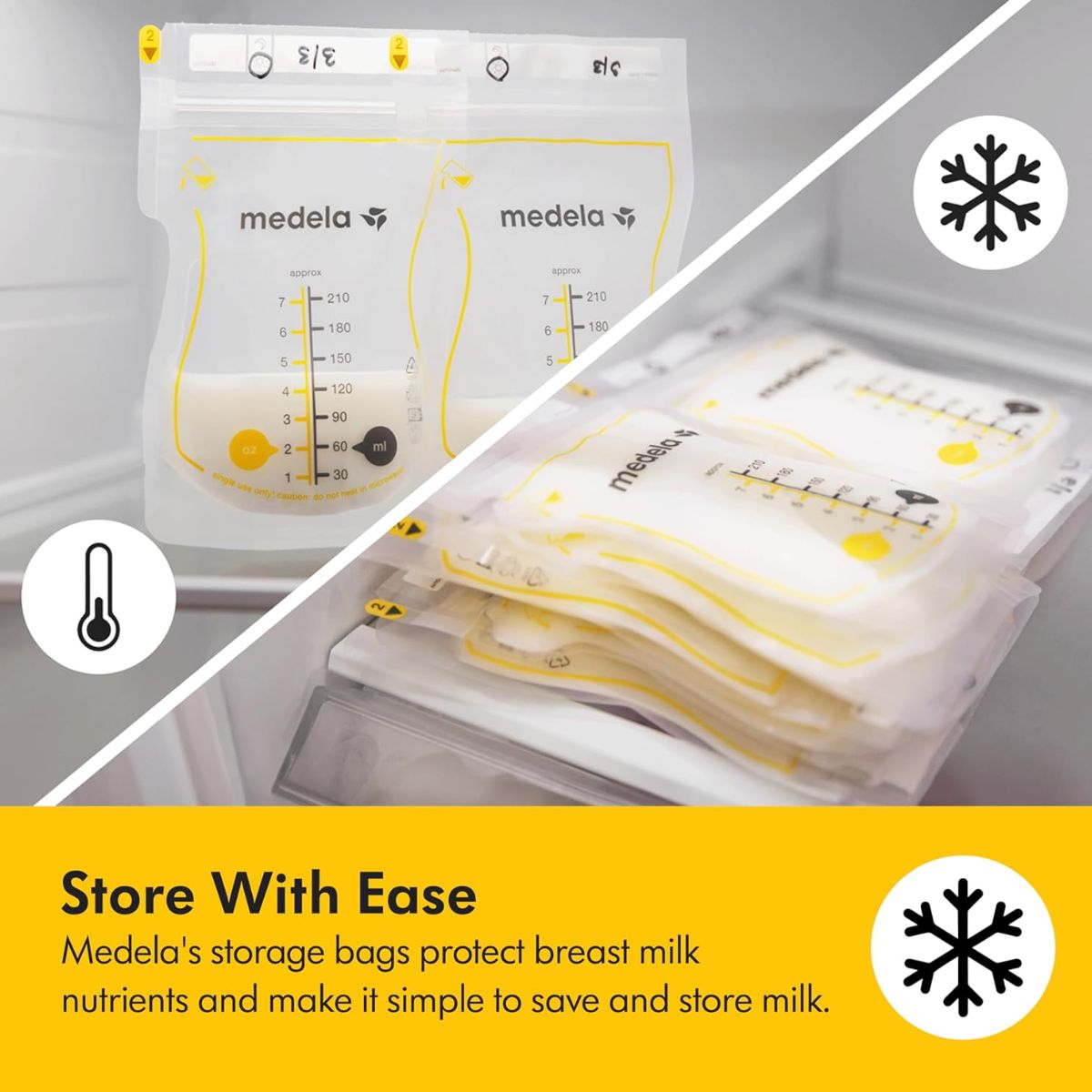 Medela Easy Pour Breast Milk Storage Bags - 100 Count/7oz