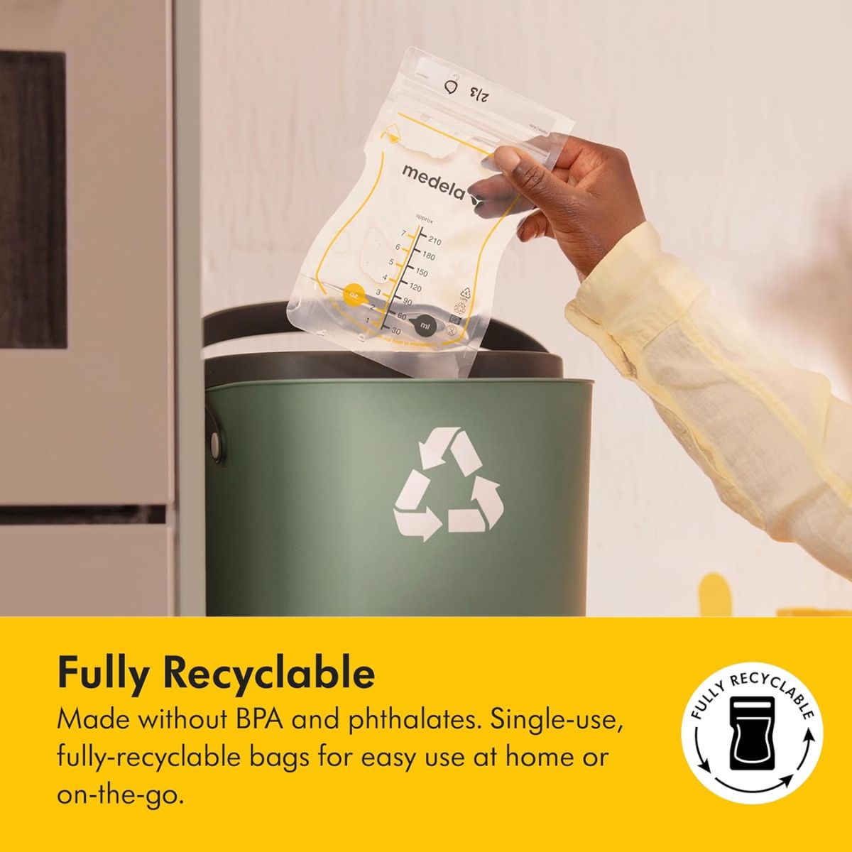 Medela Easy Pour Breast Milk Storage Bags - 100 Count/7oz