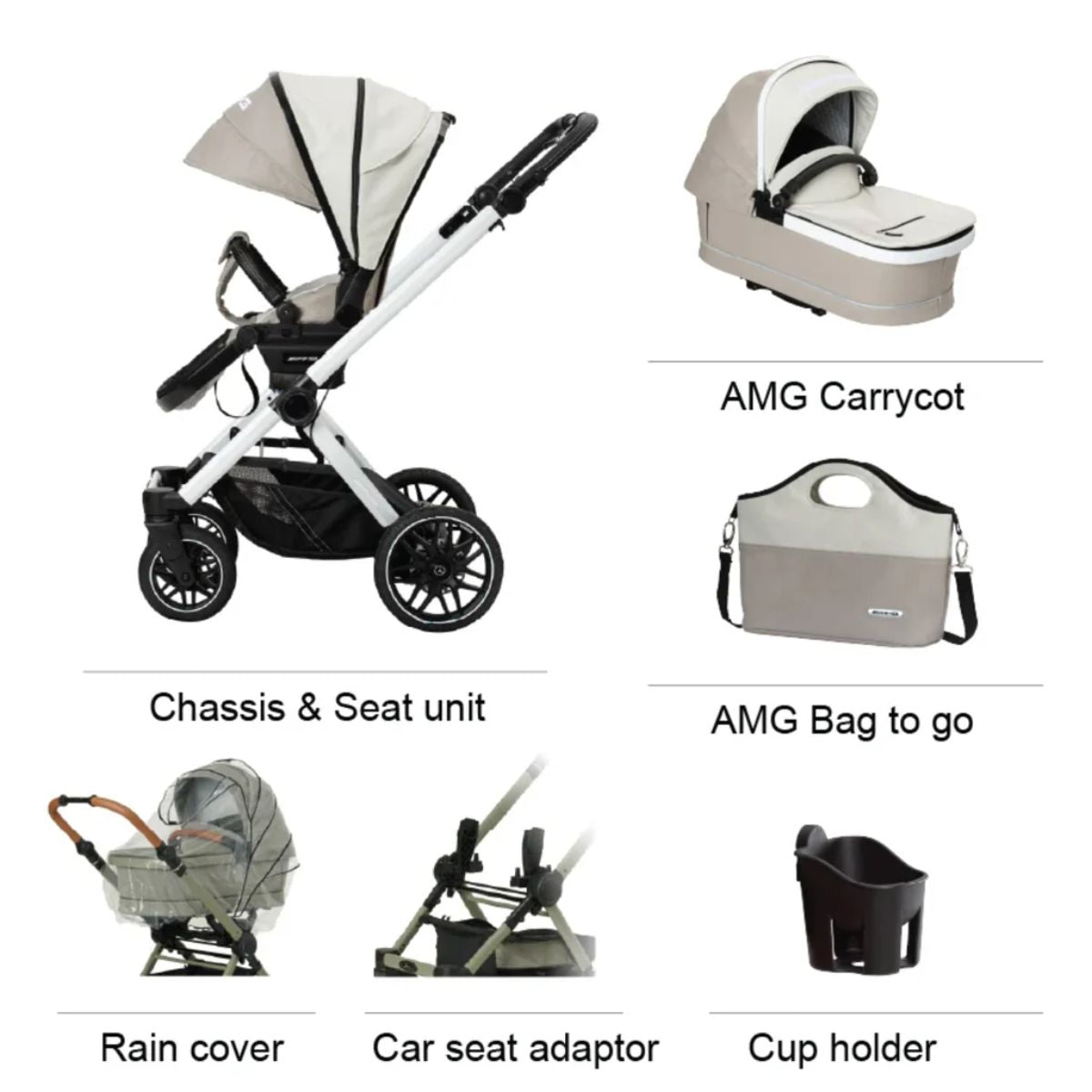 Mercedes-Benz AMG GT² Travel System - Bright Light on Luna Baby Store Miami