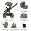 Mercedes-Benz Avantgarde GTX Stroller Full Set - Truffle on Luna Baby Store Miami