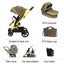 Mercedes-Benz Avantgarde GTX Stroller Full Set - Street Art Yellow on Luna Baby Store Miami