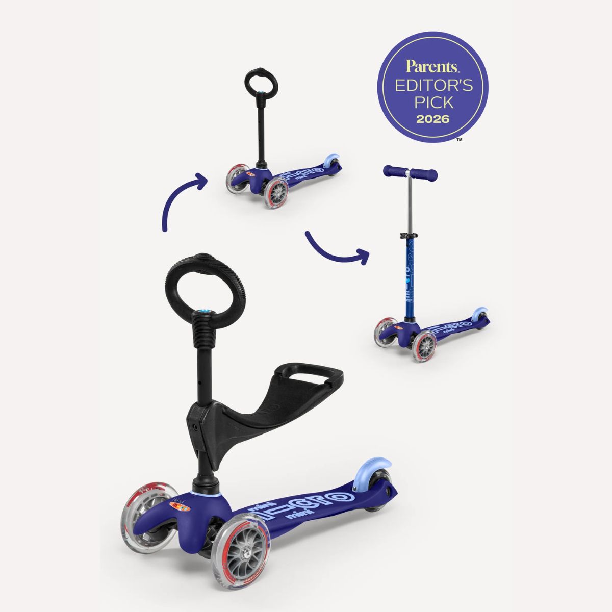 Micro Kickboard Micro Mini 3in1 Scooter - Deluxe Blue