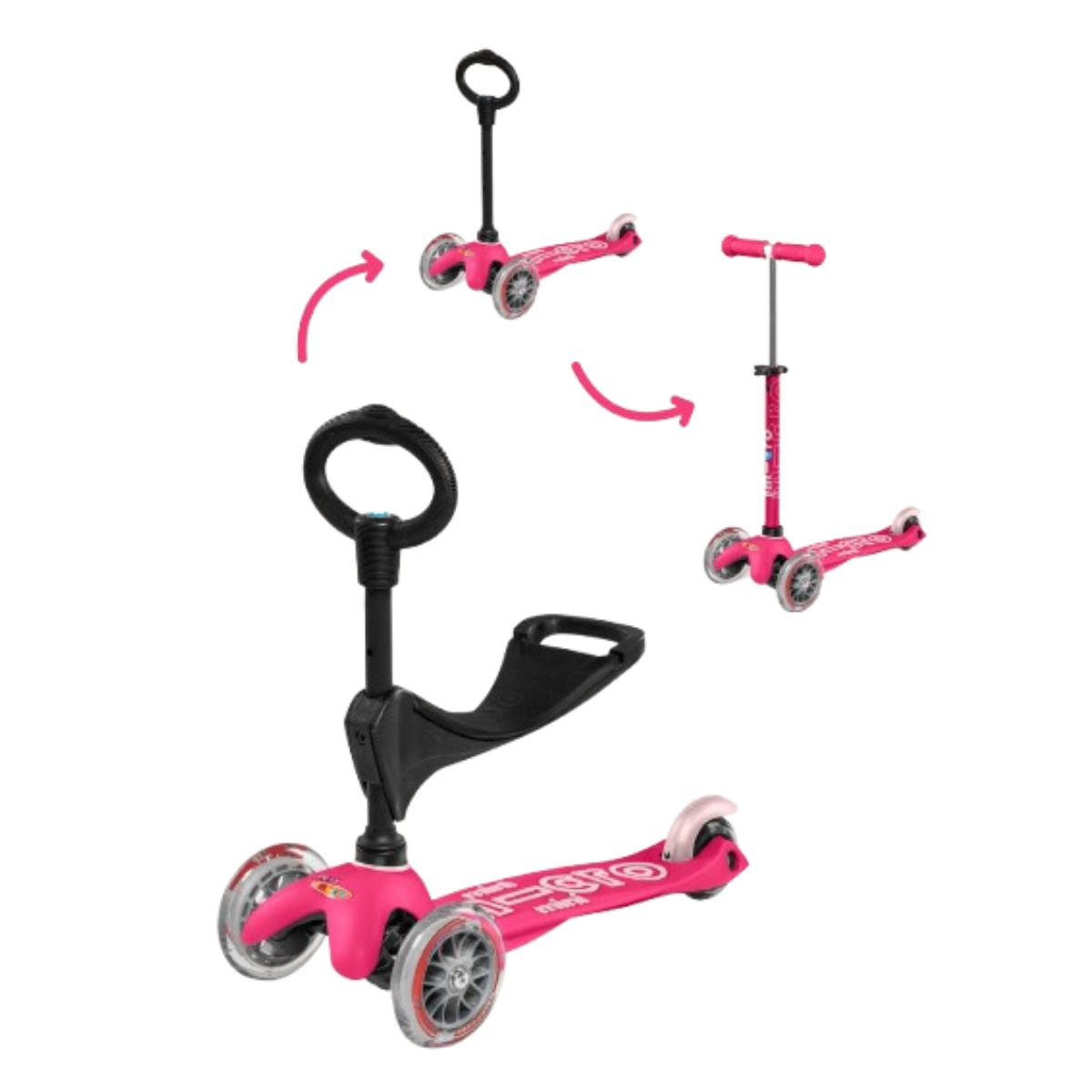 Micro Kickboard Micro Mini 3in1 Scooter - Deluxe Pink