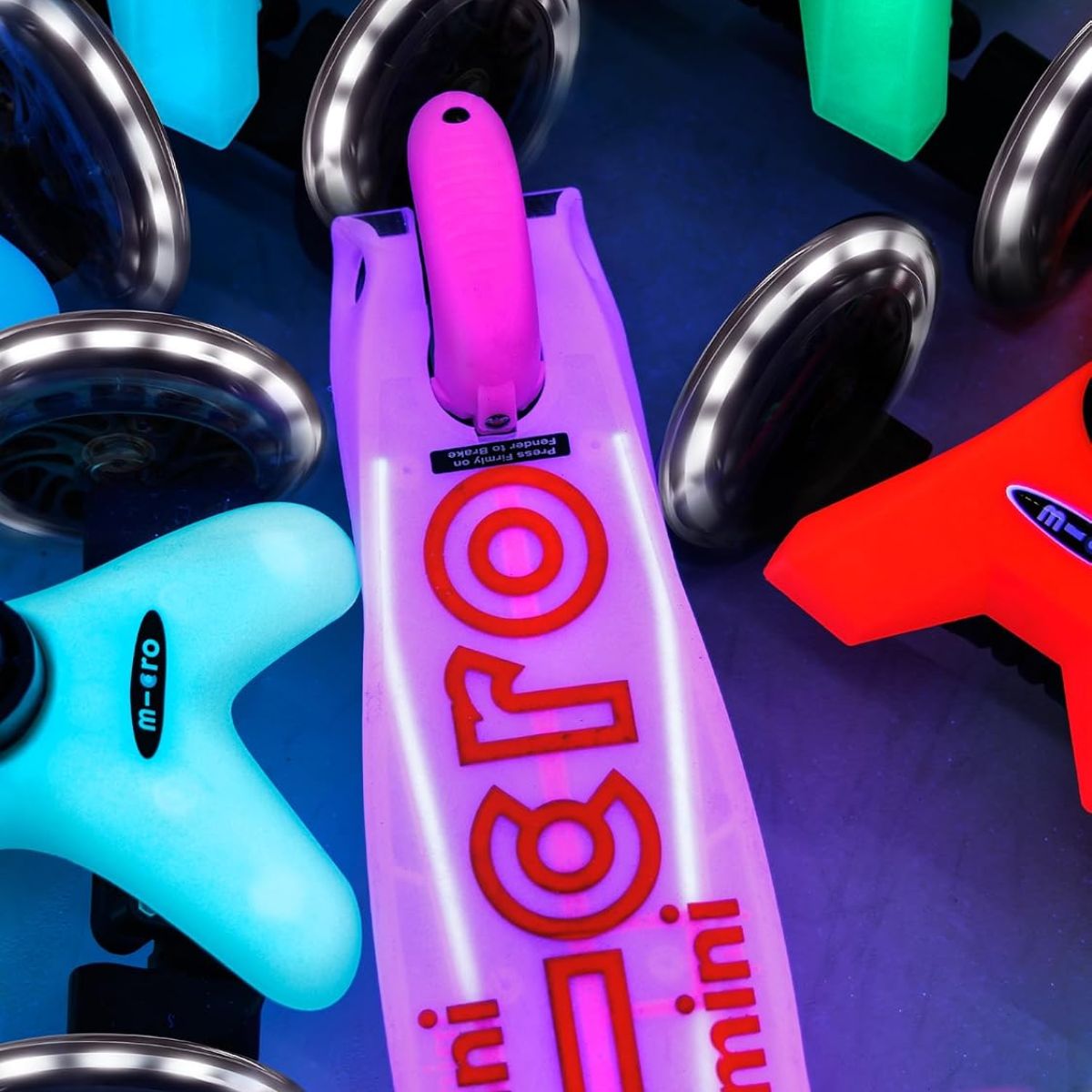 Micro Kickboard Micro Mini Glow Plus LED Scooter - Fairy Pink on Luna Baby Store Miami