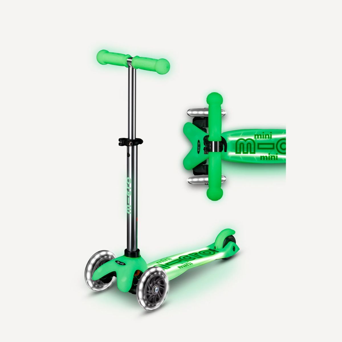 Micro Kickboard Micro Mini Glow Plus LED Scooter - Icy Lime