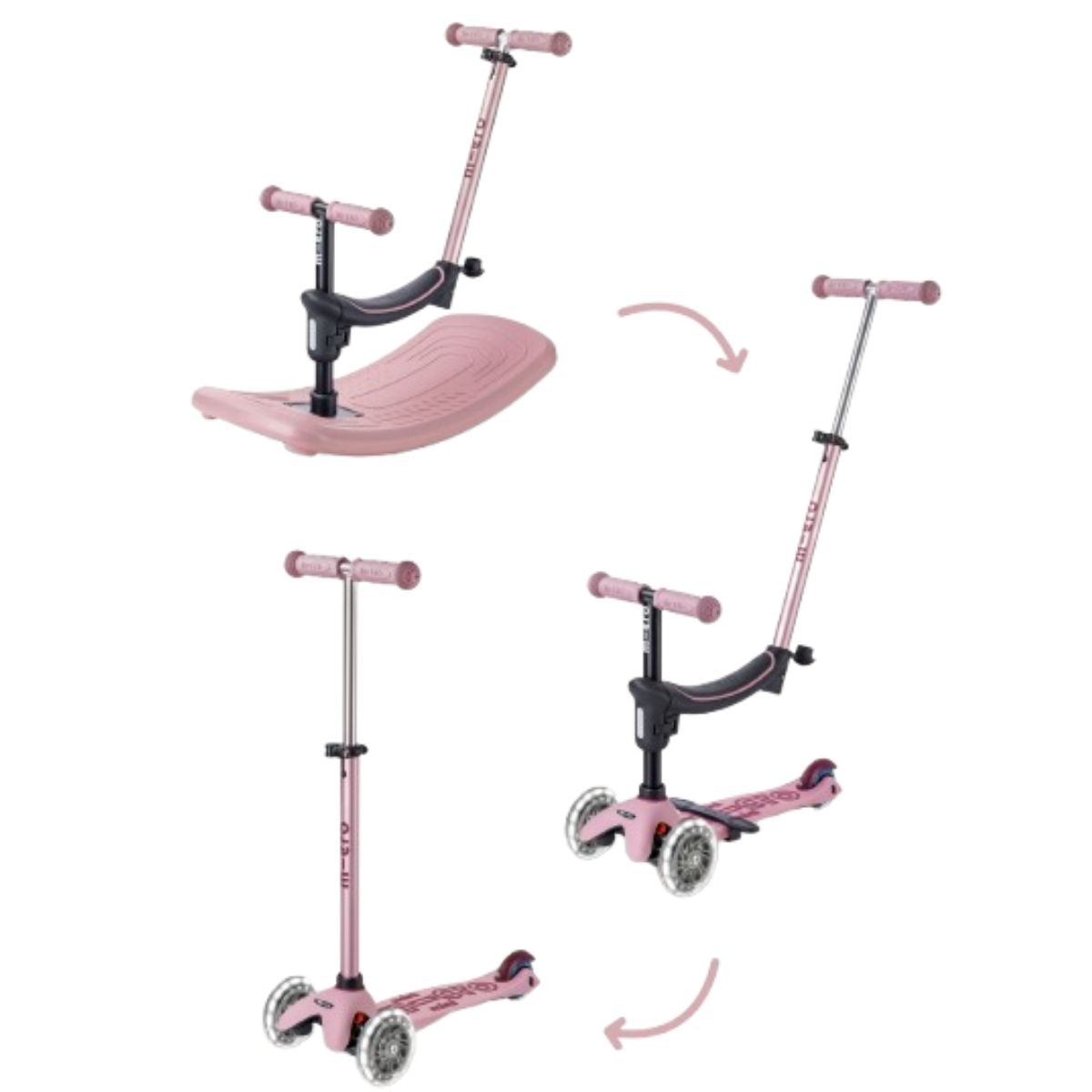 Micro Kickboard Micro Mini Rock & Go LED - Dusty Rose