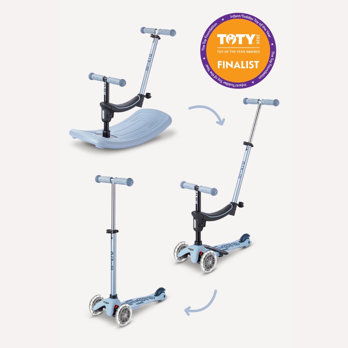 Micro Kickboard Micro Mini Rock & Go LED - Ocean Slate