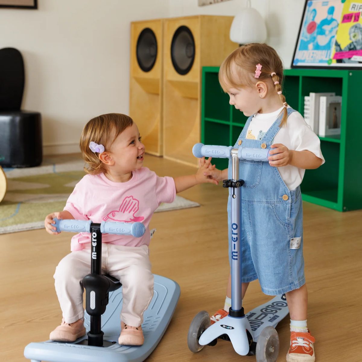 Micro Kickboard Micro Mini Rock & Go LED - Ocean Slate on Luna Baby Store Miami