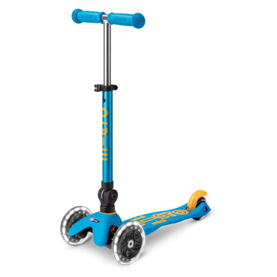 Micro Kickboard Mini Foldable LED Kids Scooter - Ocean Blue