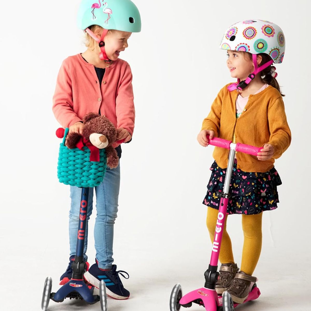 Micro Kickboard Mini Foldable LED Kids Scooter - Ocean Blue on Luna Baby Store Miami