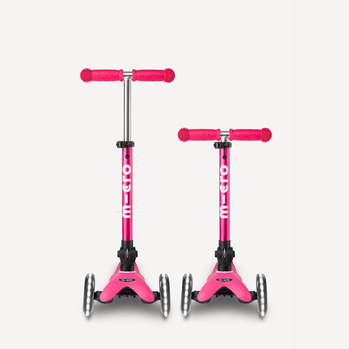 Micro Kickboard Mini Foldable LED Kids Scooter - Pink