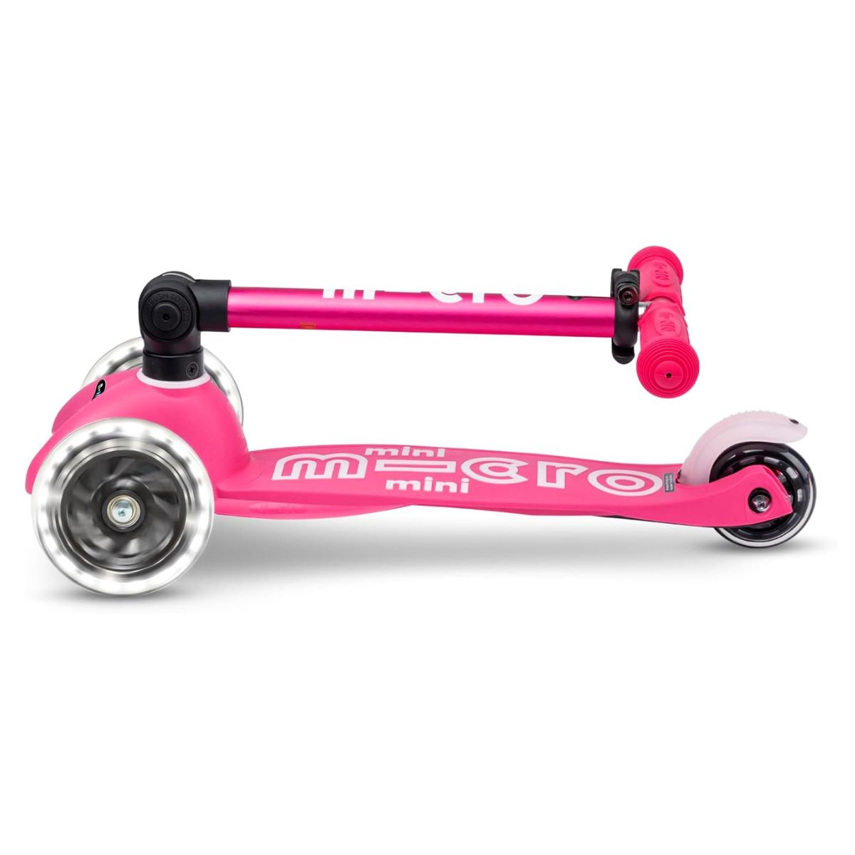 Micro Kickboard Mini Foldable LED Kids Scooter - Pink