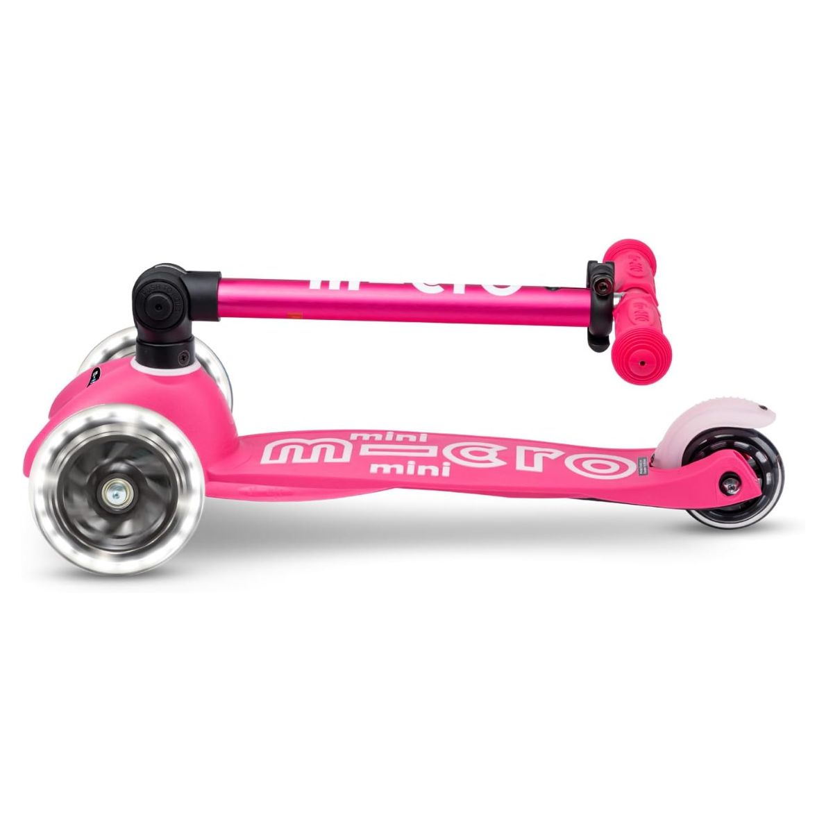 Micro Kickboard Mini Foldable LED Kids Scooter - Pink