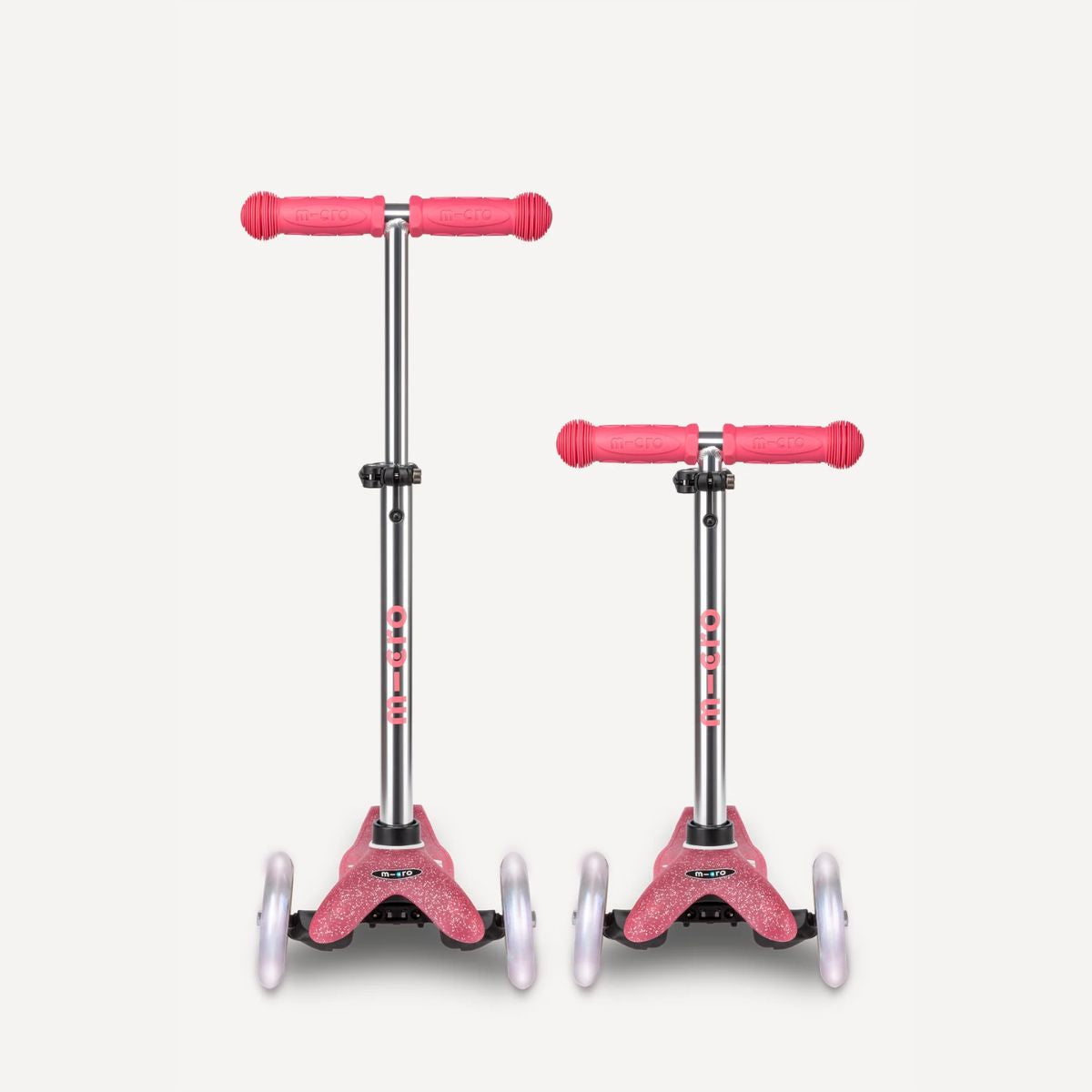 Micro Kickboard Mini Glitter LED Scooter - Fairy Pink