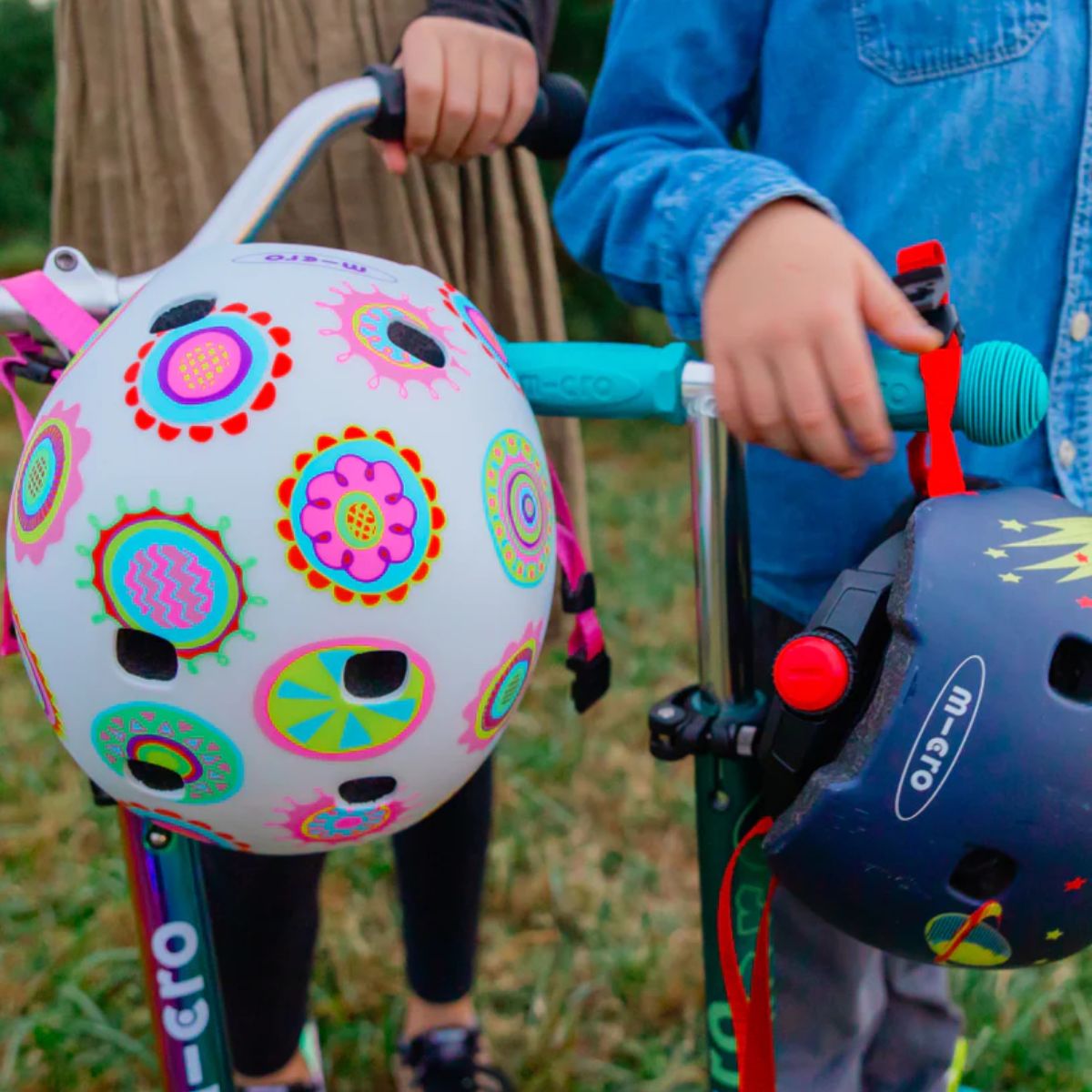 Micro Kickboard Rocket Pattern Kids Helmet - Small on Luna Baby Store Miami