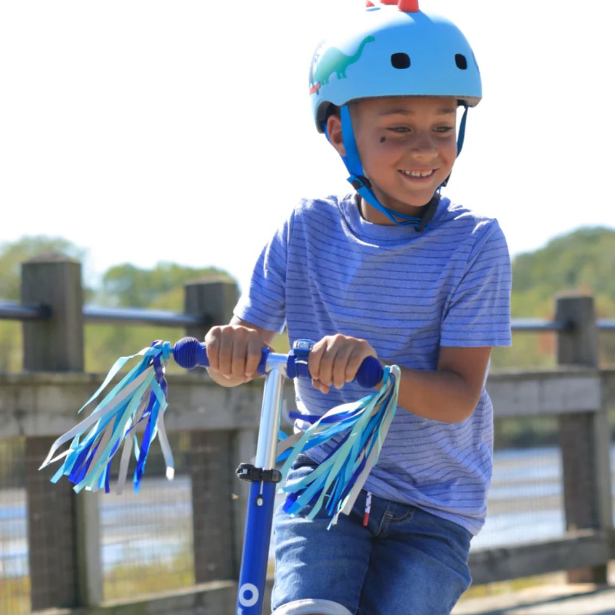 Micro Kickboard Rocket Pattern Kids Helmet - Small