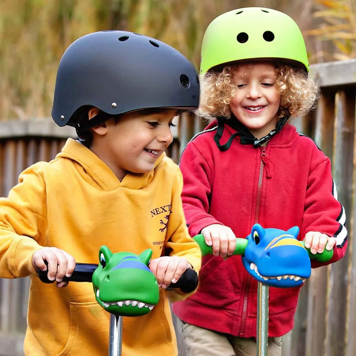 Micro Kickboard Scooter Heads by Scootaheadz - Blue Dino on Luna Baby Store Miami