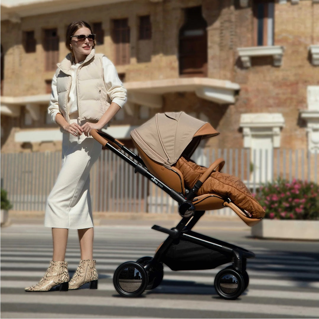 Mima Compact-Fold Footmuff Mocha Cream