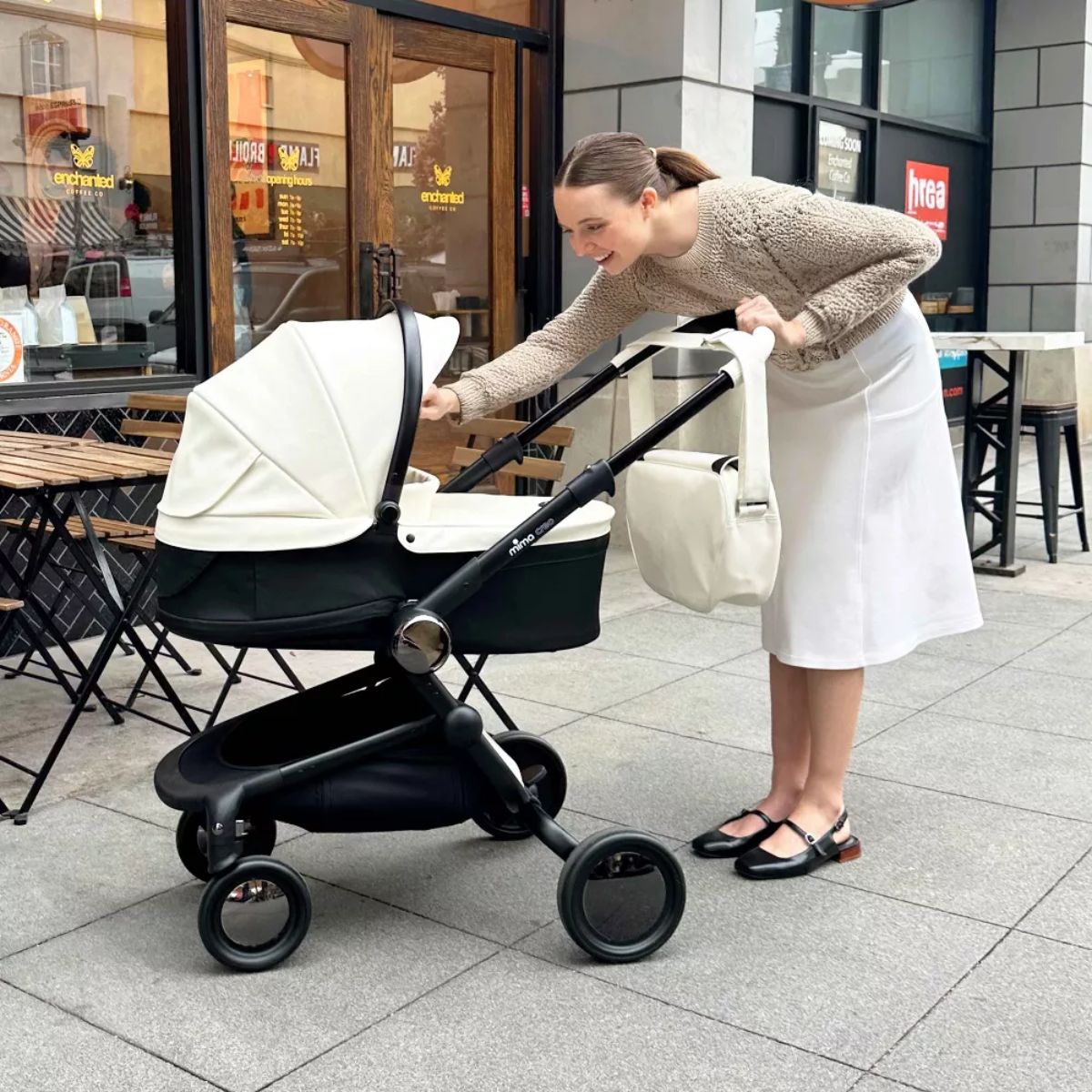Moisés Infantil Mima Creo White - Newborn Comfort & Support