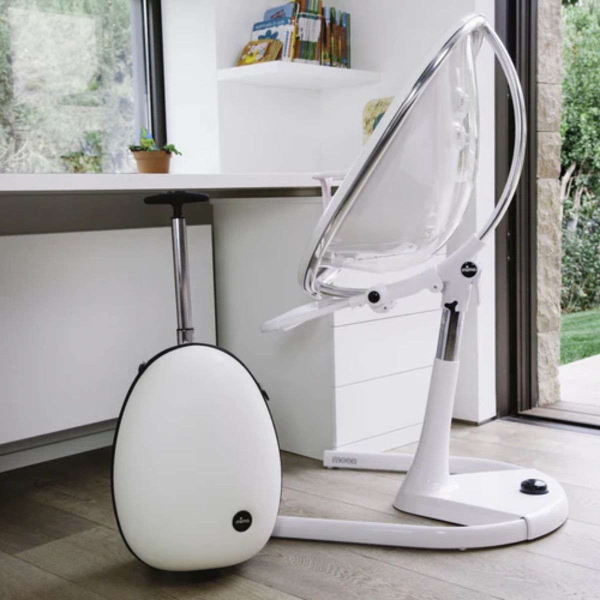 Mima Moon 2G High Chair White/Black on Luna Baby Store Miami