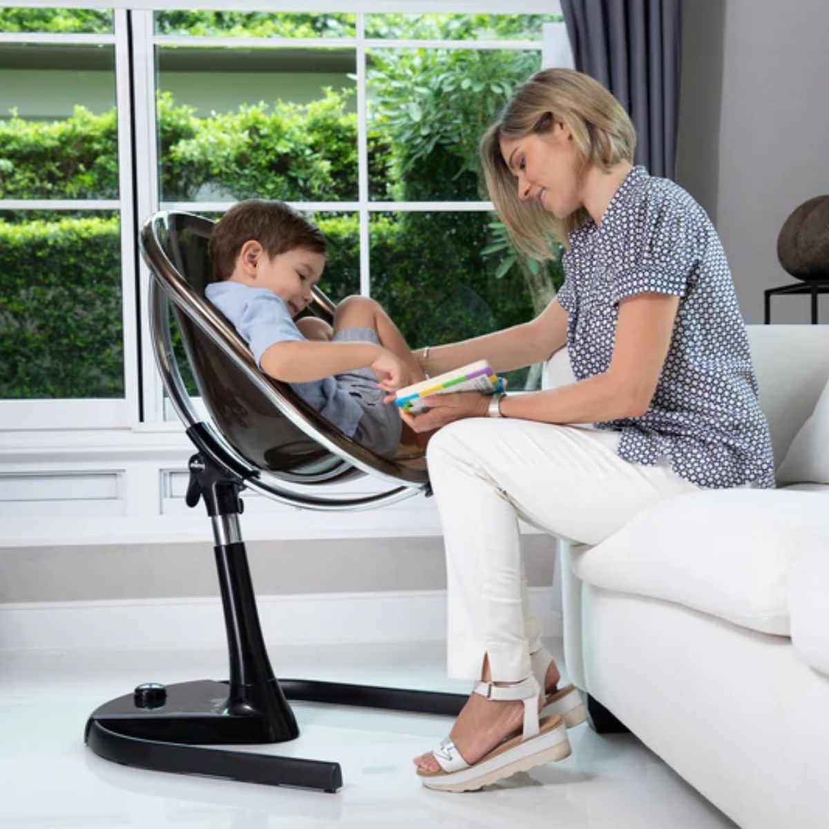 Mima Moon 2G High Chair White/Black