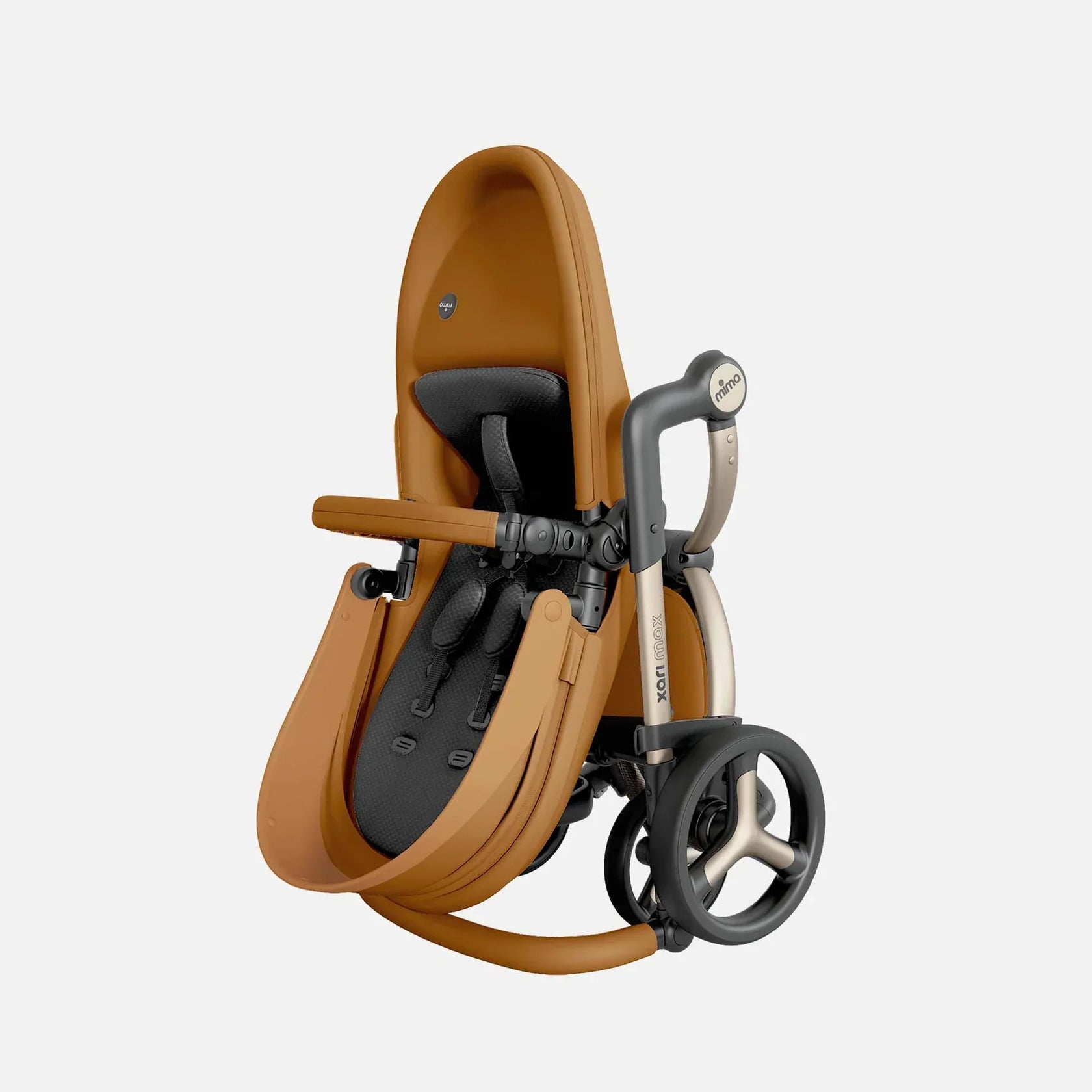 Mima Xari Max Stroller – Black/Camel/Champagne - Smart Safety & Convenience
