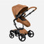 Carrinho de Bebê Mima Xari Max Caramelo Com Estrutura e Assento Preto - Mima Babytunes