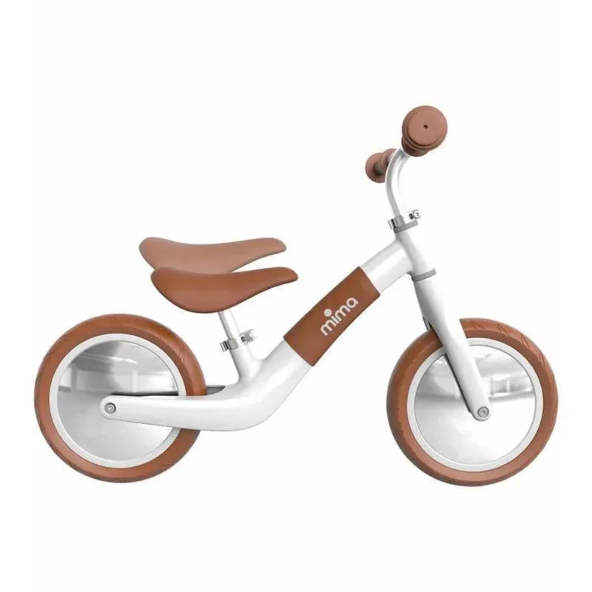Mima Zoom Balance Bike White/Caramel - Adjustable as Your Child Grows