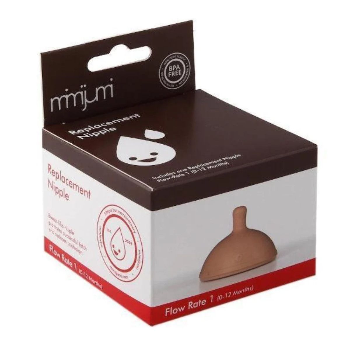 Mimijumi Replacement Nipple 1Pk Flow Rate 1 (0-12M)