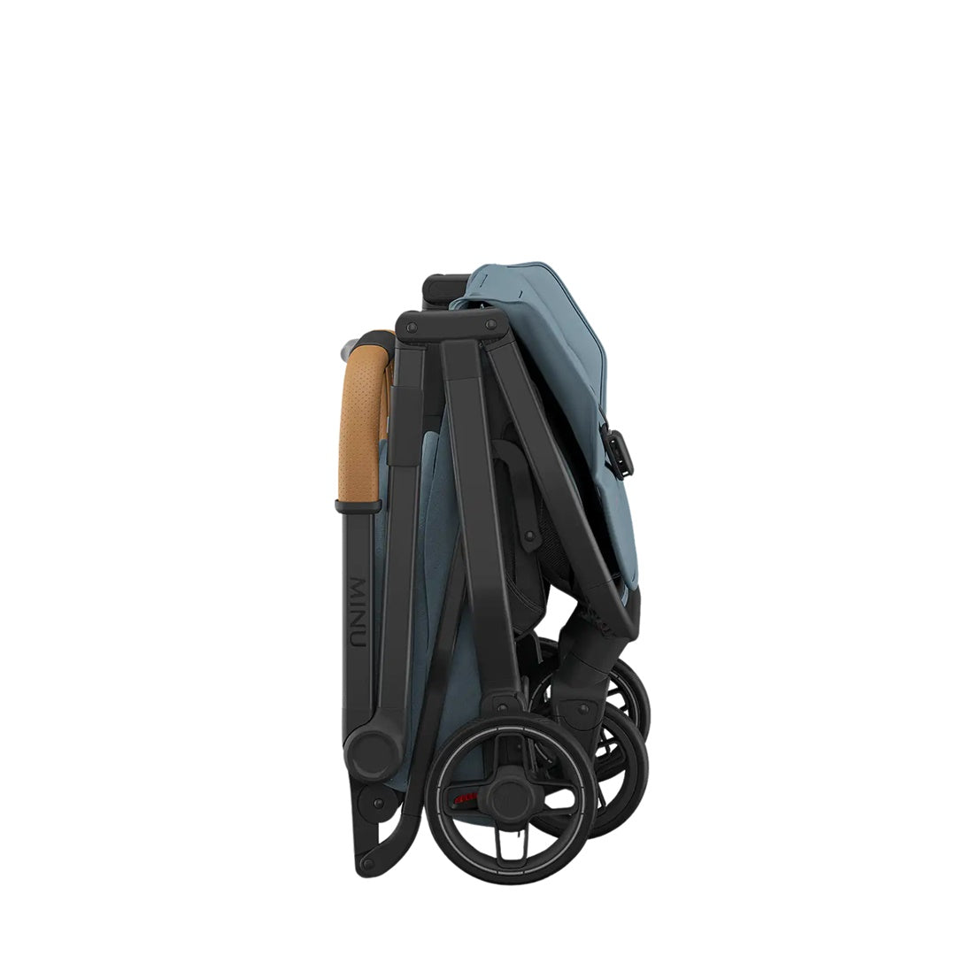 UPPAbaby Minu V3 Compact Stroller - Dillan (Stone Blue / Carbon Frame / Sand Leather)