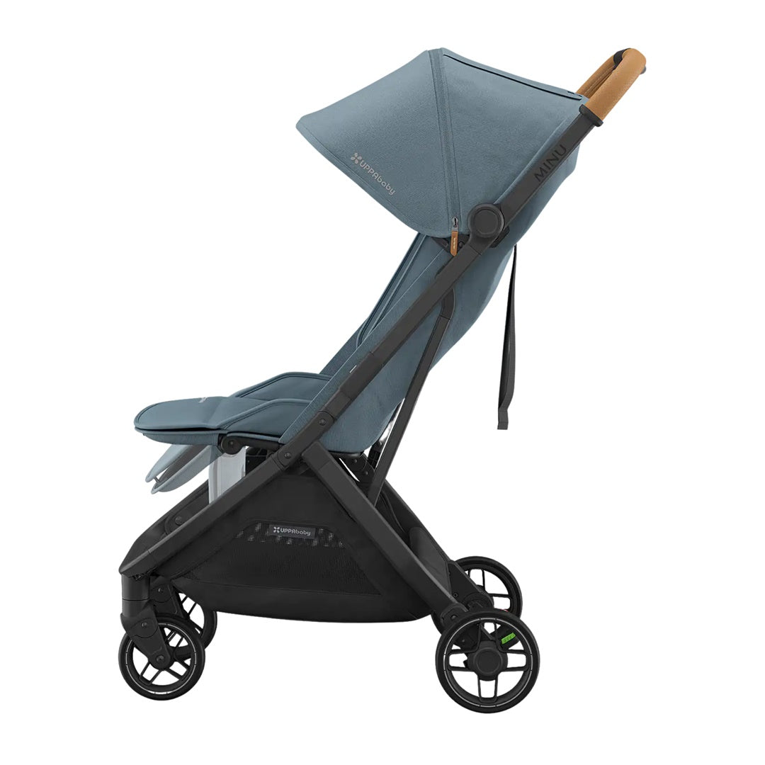 UPPAbaby Minu V3 Compact Stroller - Dillan (Stone Blue / Carbon Frame / Sand Leather)