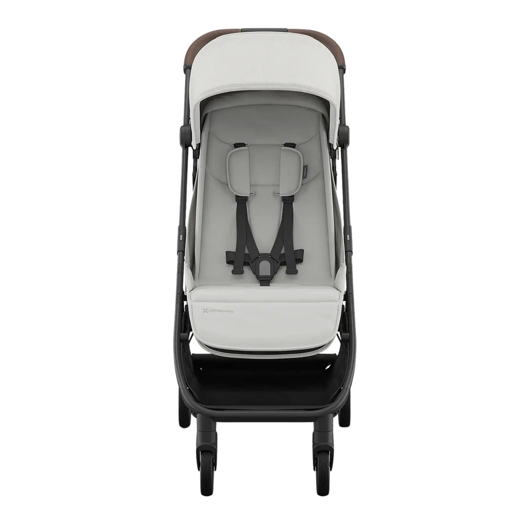 UPPAbaby Minu V3 Compact Stroller - Savannah (Pearl Gray Melange / Carbon Frame / Chestnut Leather)