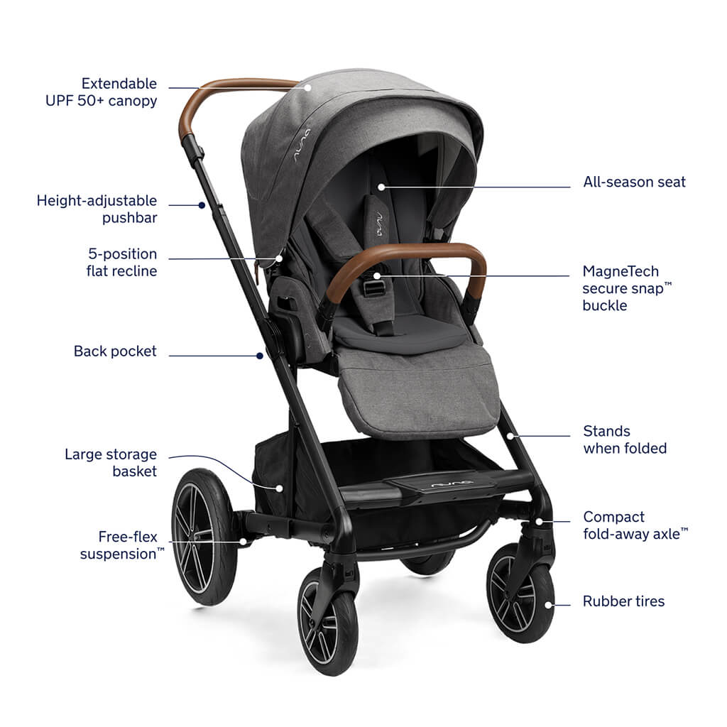 Nuna Mixx Next + Pipa Urbn Travel System - Granite - Premium Comfort & Safety