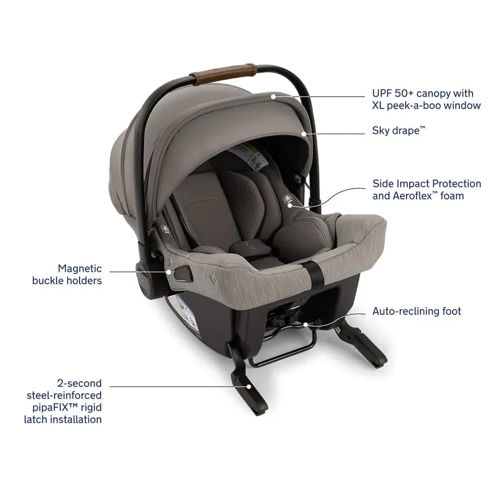 Nuna Mixx Next + Pipa Urbn Travel System - Granite - Travel-Ready Convenience