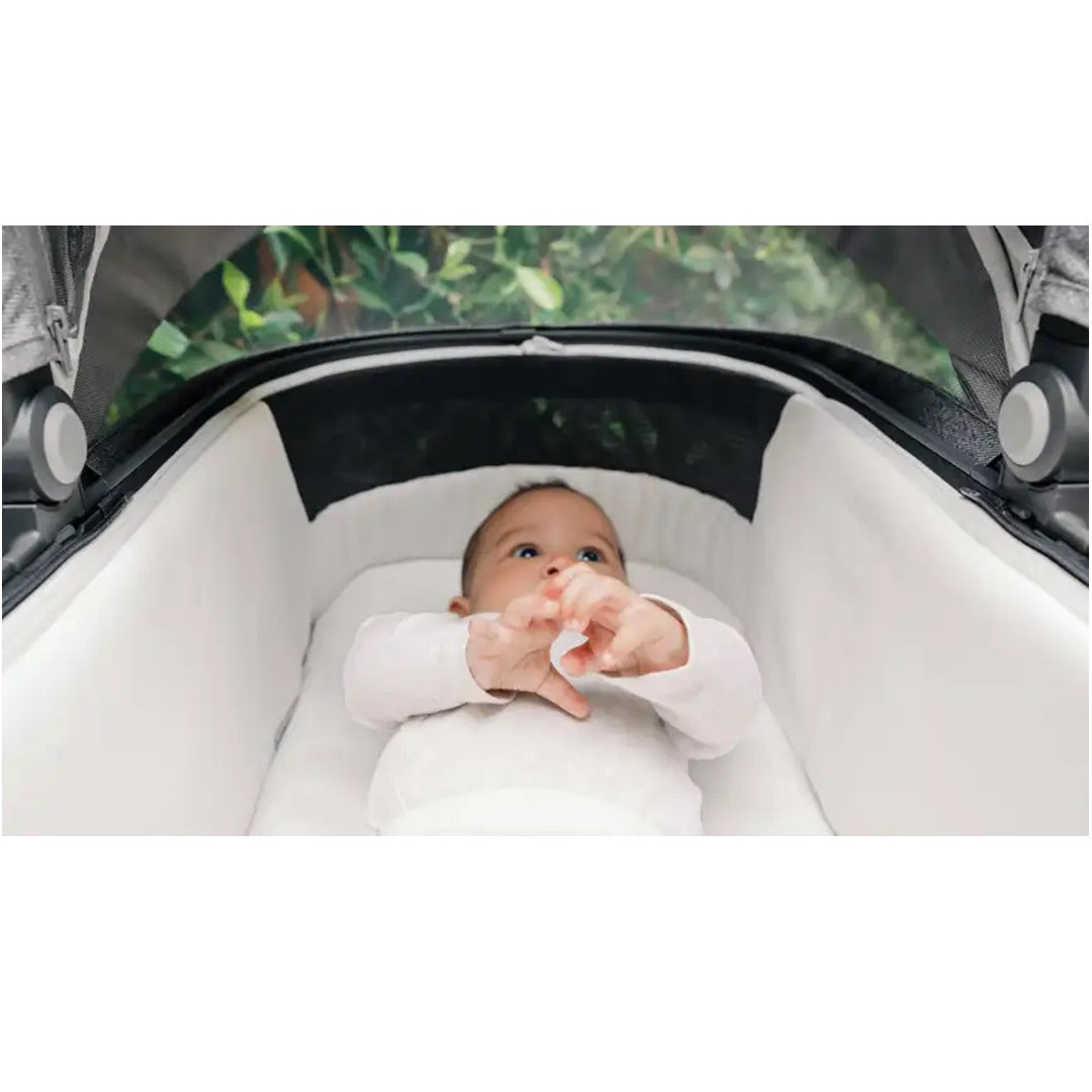 UPPAbaby Bassinet V3 - Declan Oat Melange/Silver Frame