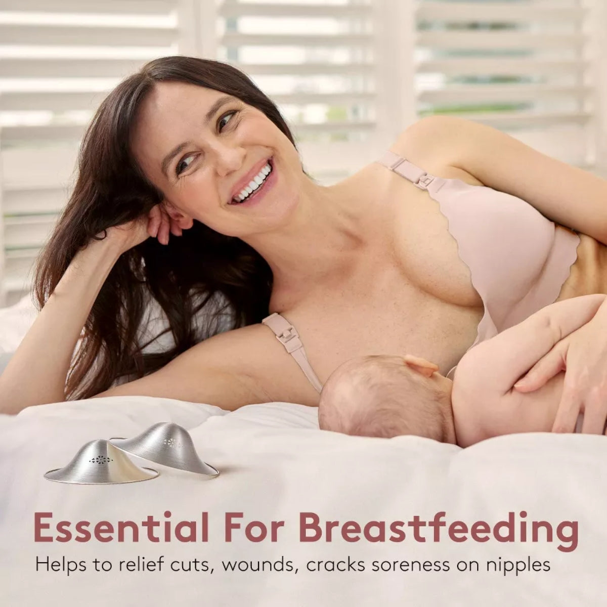 Momcozy 999 Silver Nipple Shields - Regular Nursing Cups