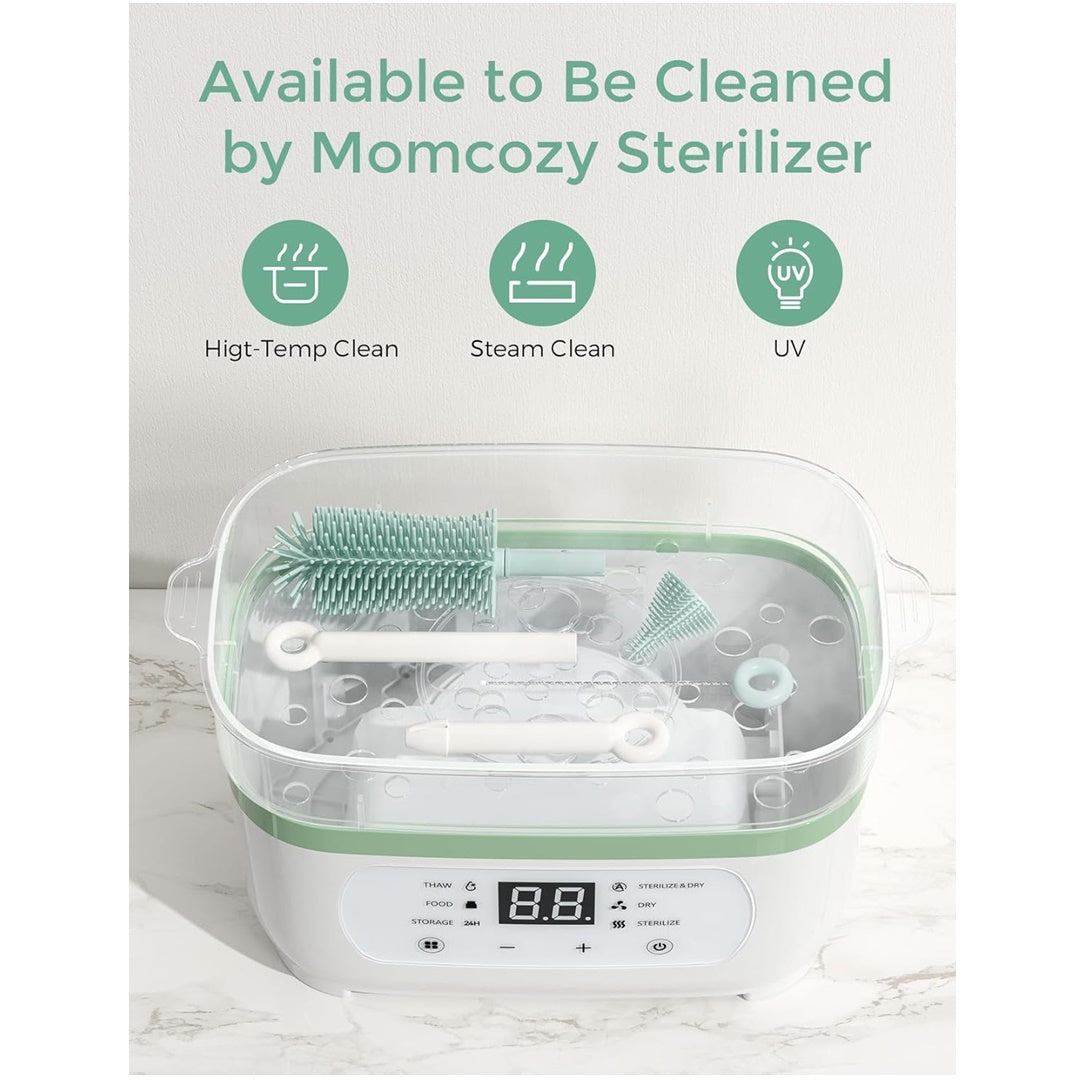 Momcozy Bottle Brush Set - Baby Bottle Cleaner Kit Green