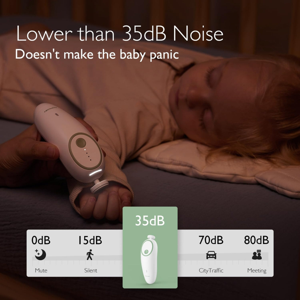 Momcozy Electric Baby Nail File - Low Noise on Luna Baby Store Miami