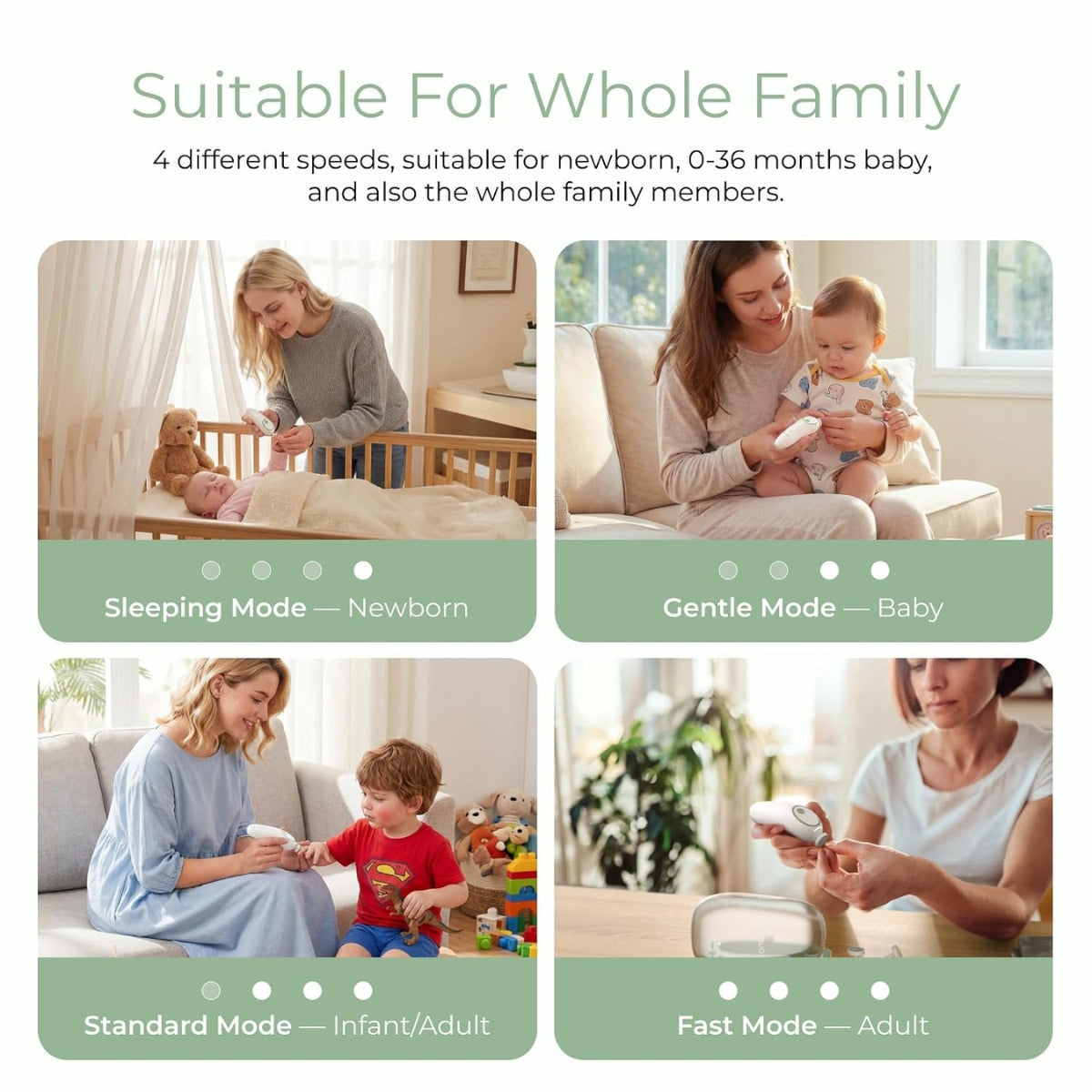 Momcozy Electric Baby Nail File - Low Noise on Luna Baby Store Miami