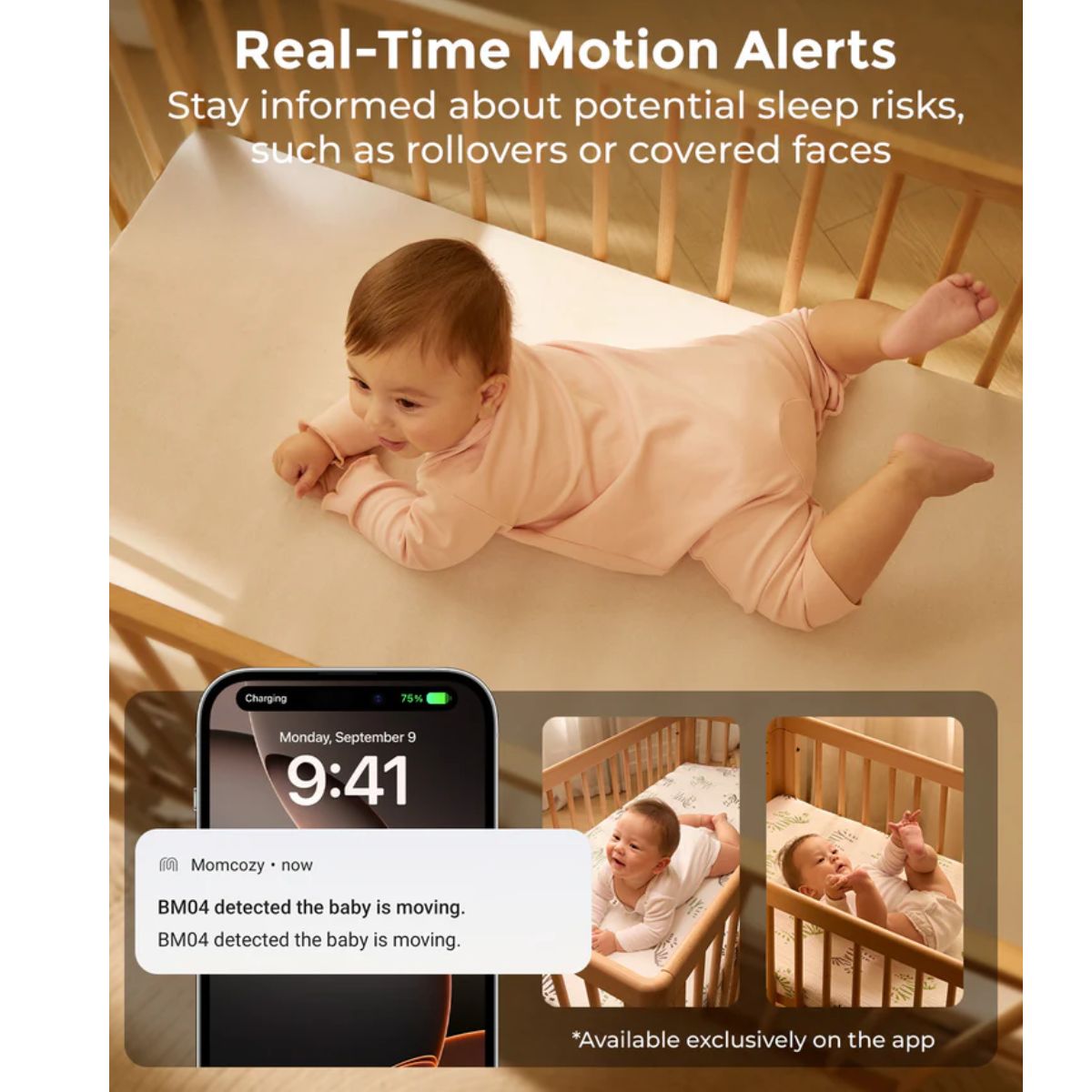 Momcozy 5-Inch Dual-mode Smart Baby Monitor with 1 Camera - BM04